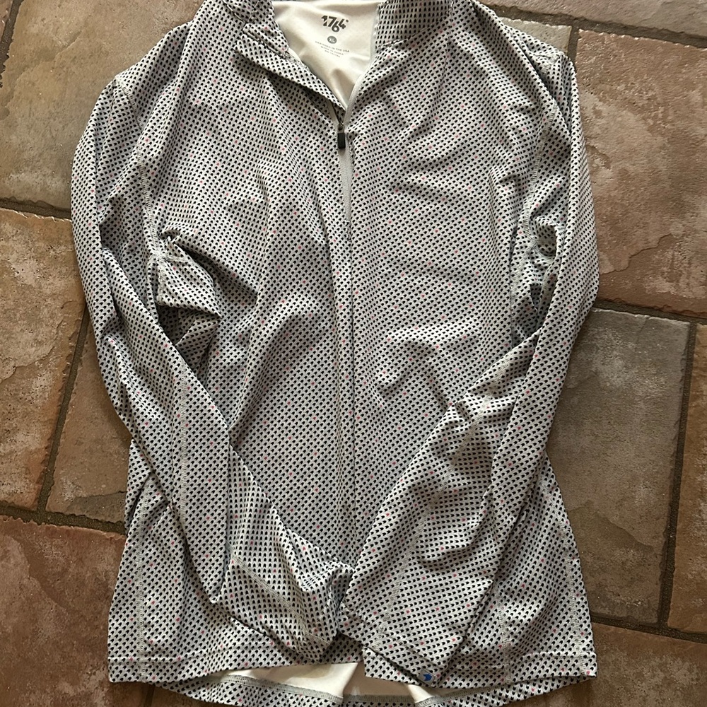 Men's Black and White Polo Shirt